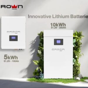 Crown 51.2V 100Ah Lithium-Ion Battery – 5.12kWh LiFePO4 Storage Solution